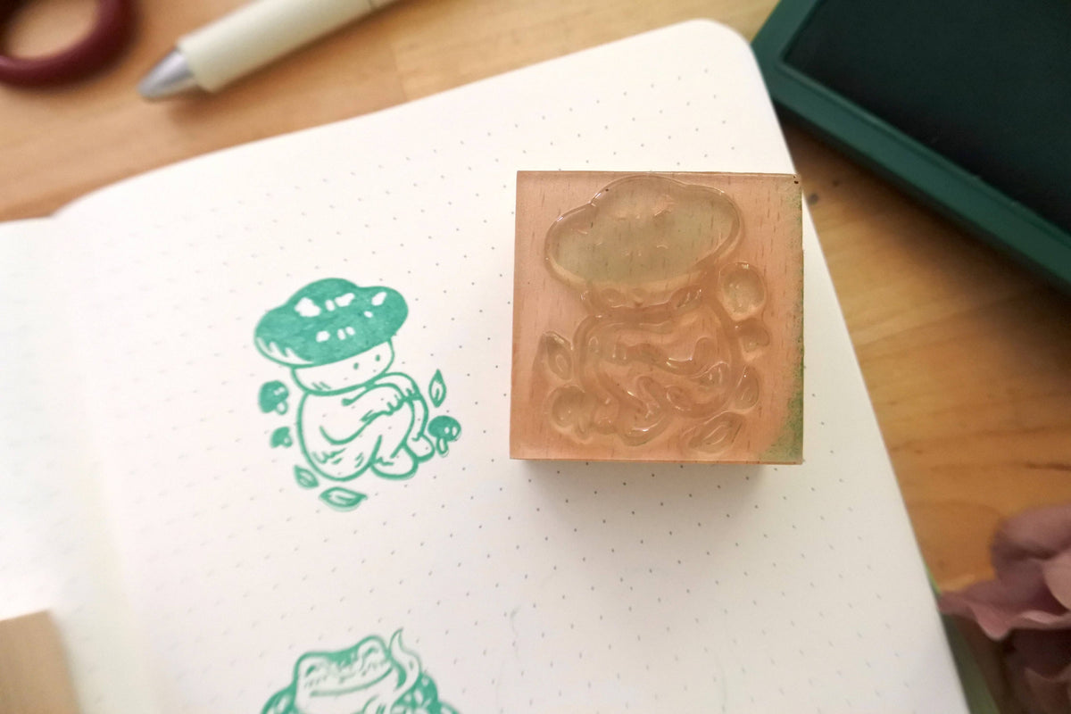 Mushroom Friend Rubber Stamp