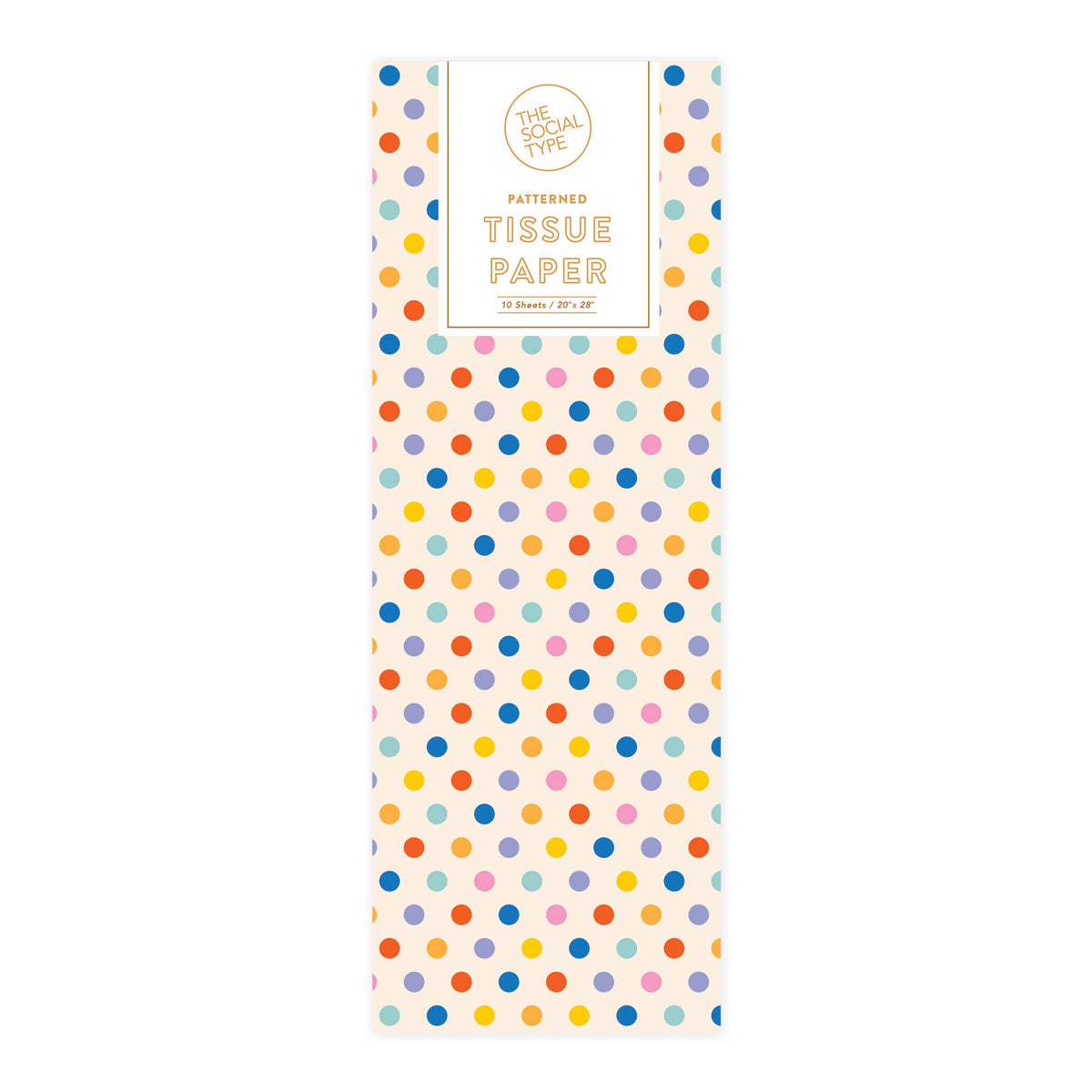 Rainbow Confetti Dot Tissue Paper