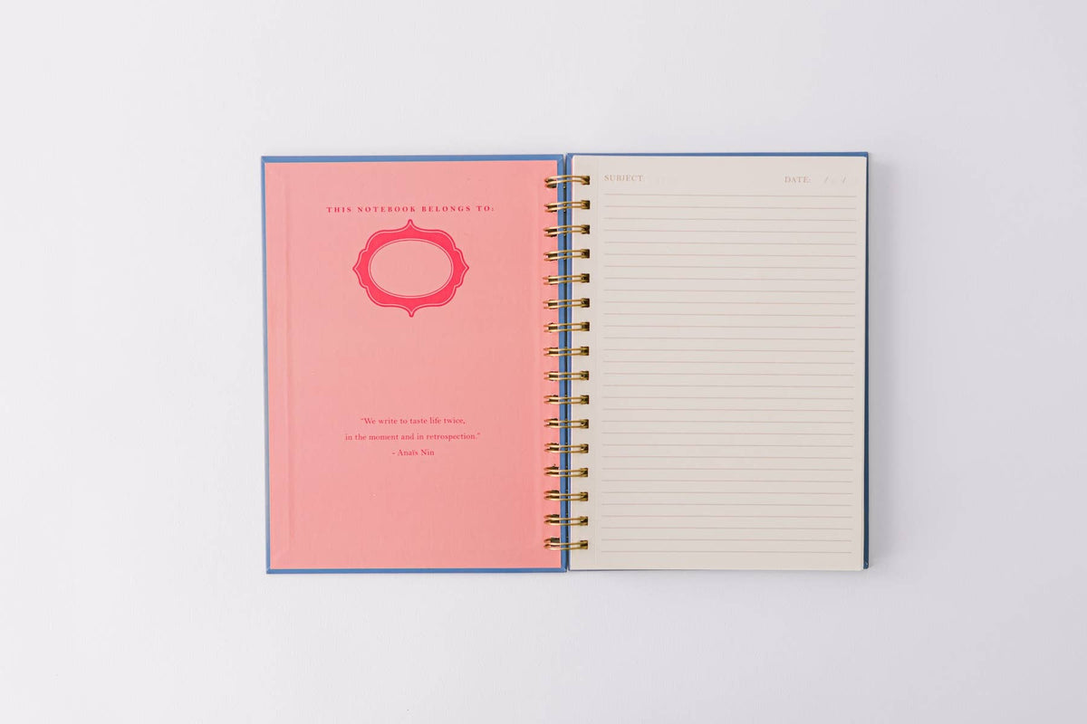 Stamp Pattern Writer's Spiral Notebook