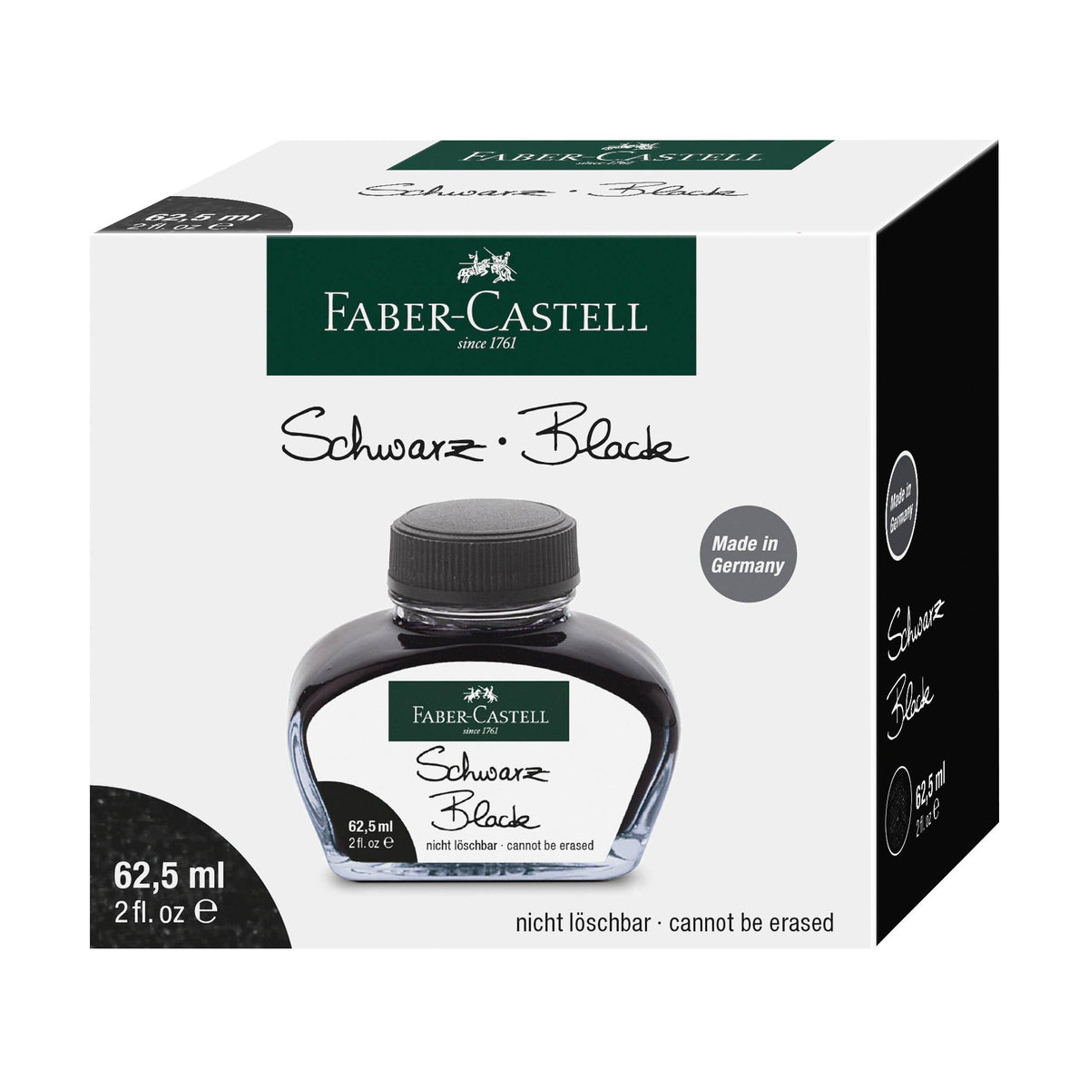 Fountain Pen Ink Bottle, 62.5ml Available in Black or Blue