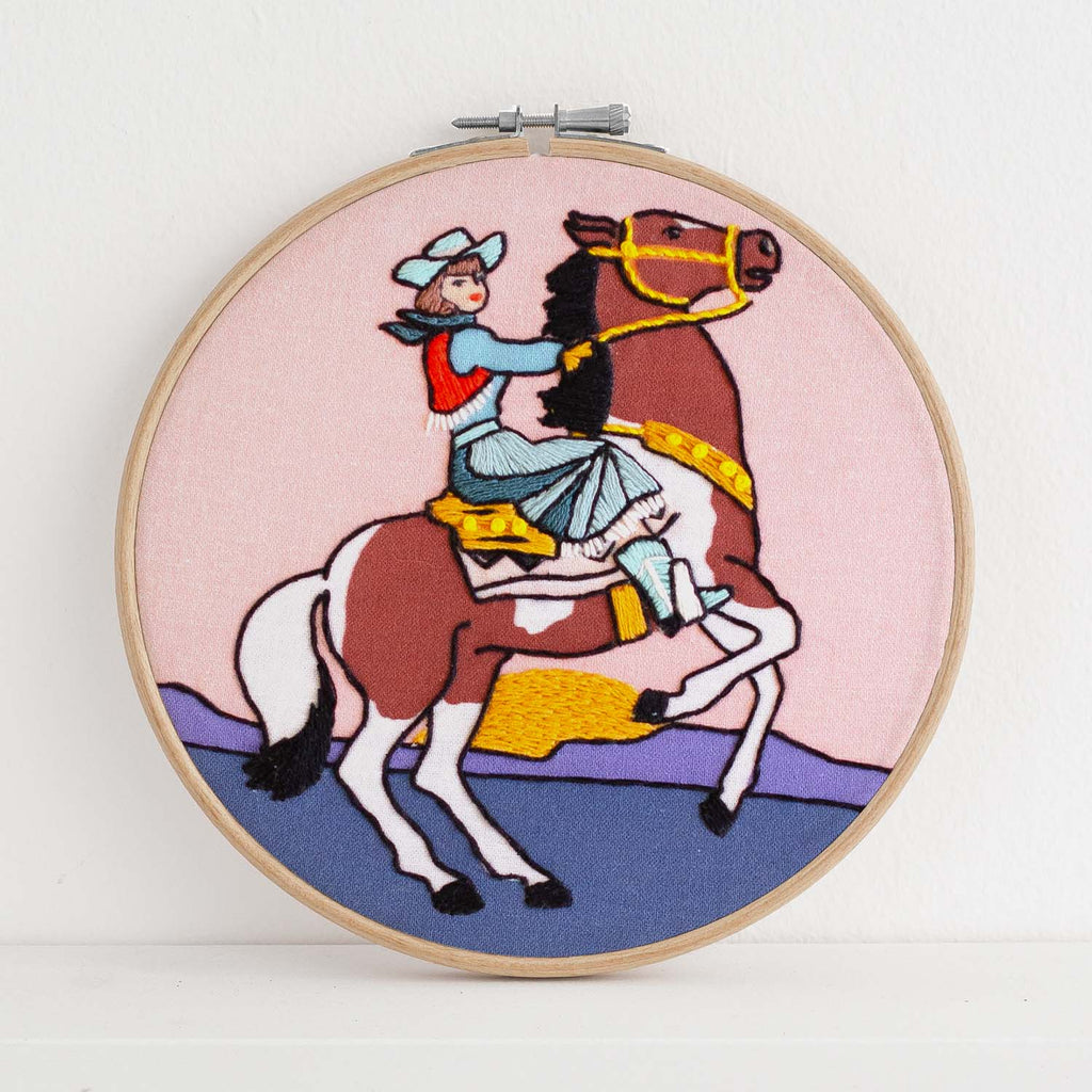Cowgirl Premium Embroidery Kit, 6 in