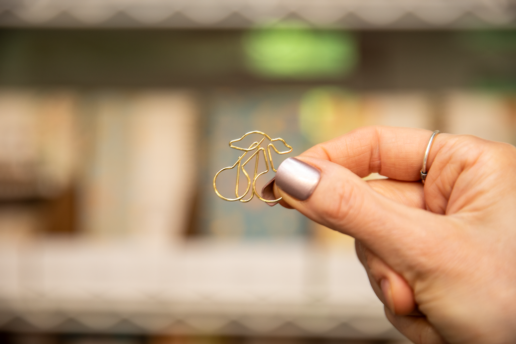 Gold Cherries Boxed Paper Clips - Set of 12