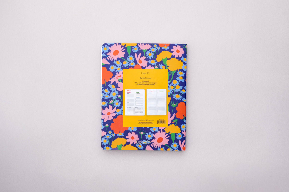 To Do Planner, Blue Floral