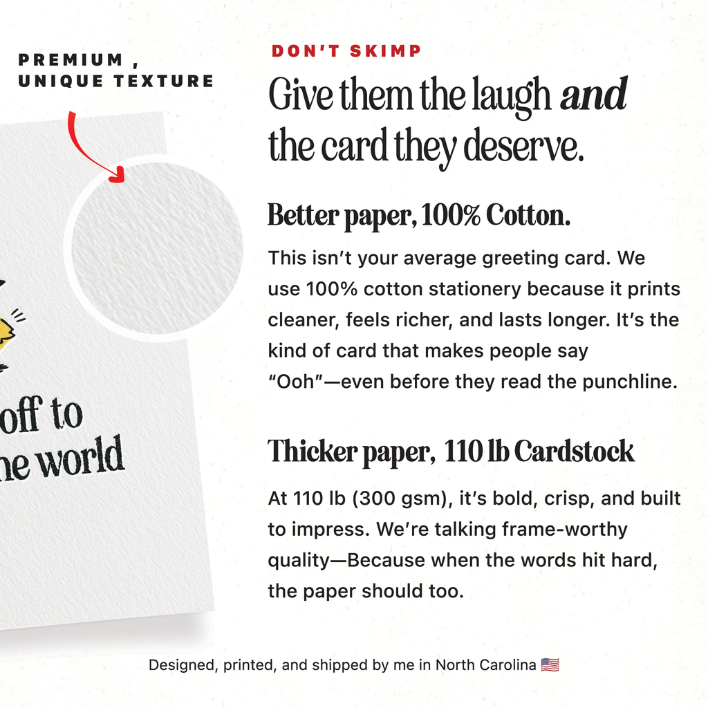 Change the World Chick - A2 Graduation Greeting Card