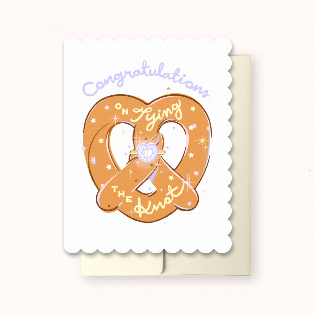 Tying the Knot | Engagement | Handmade Greeting Card