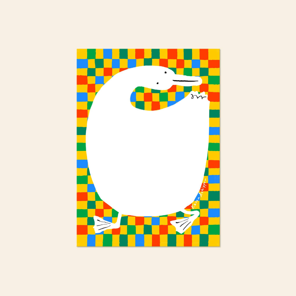 Duck Quilt Notepad – Cute Duck Retro Pattern Notepad