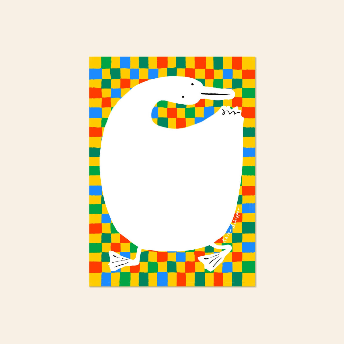 Duck Quilt Notepad – Cute Duck Retro Pattern Notepad