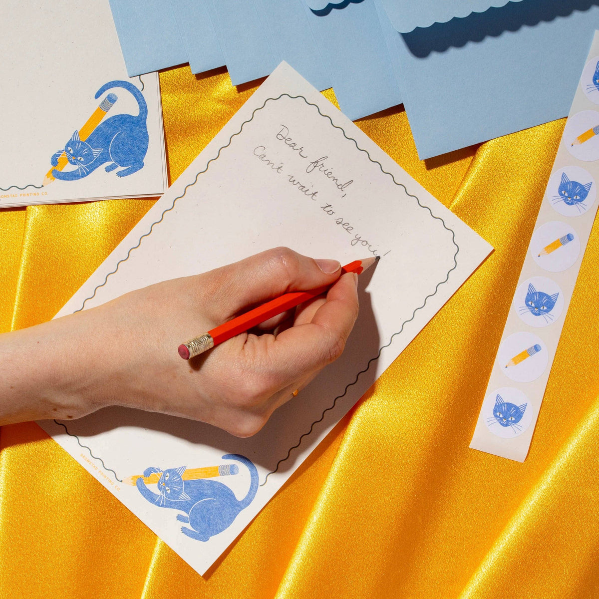 Pencil Cat Letter Writing Set