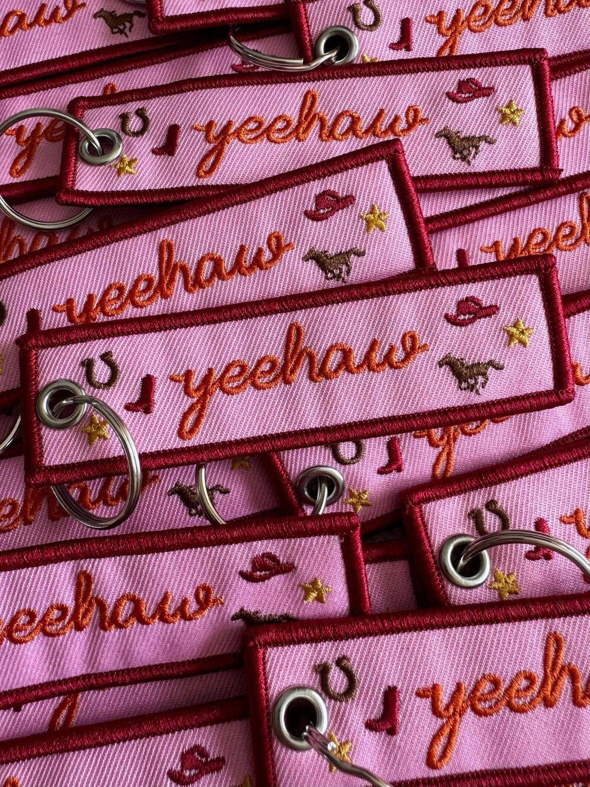 Yeehaw Icon Embroidered Keychain