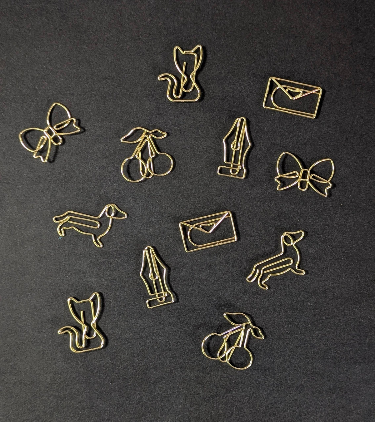 Gold Dogs Boxed Paper Clips - Set of 12