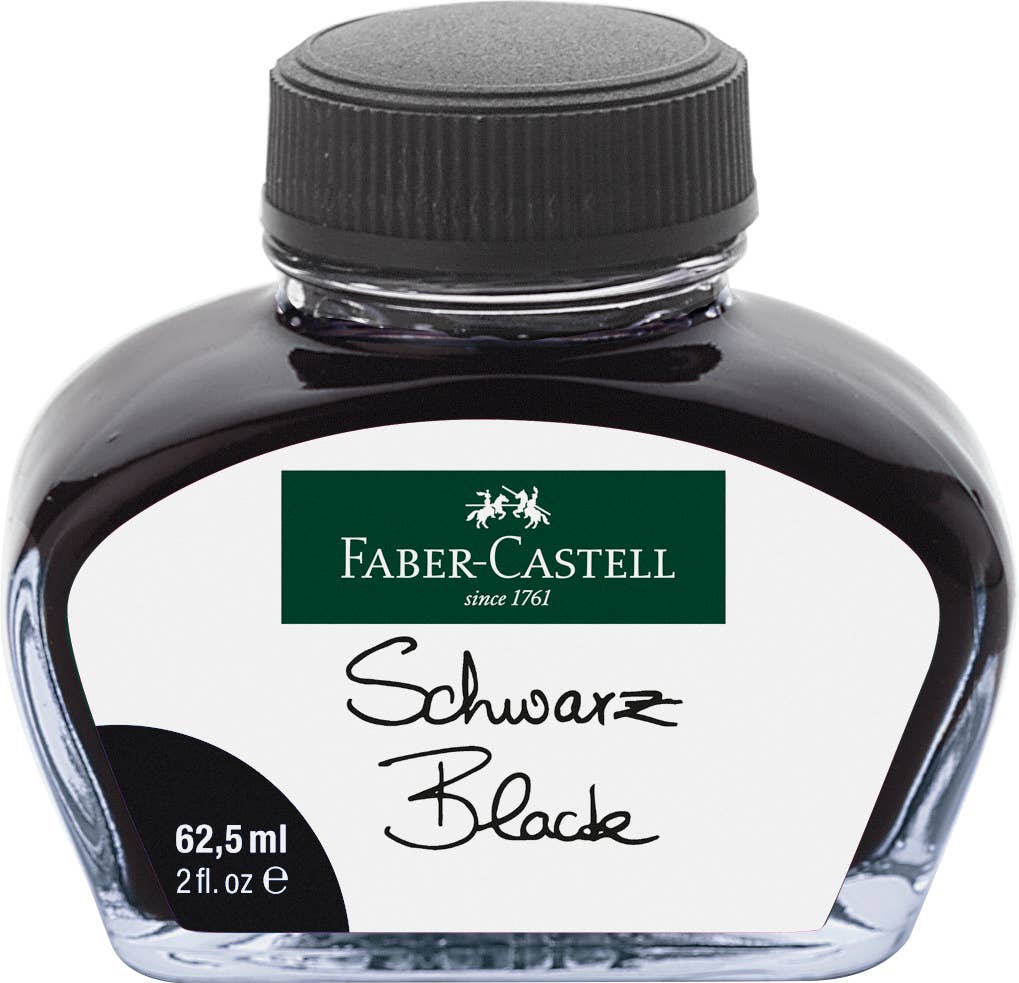 Fountain Pen Ink Bottle, 62.5ml Available in Black or Blue