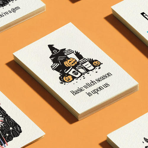 Basic Witch Season - A2 Halloween Greeting Card