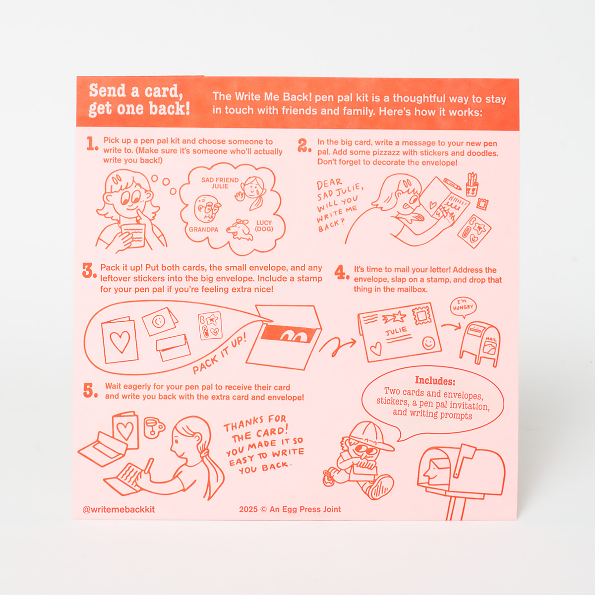 BFF Dog & Cat Letter Writing Write Me Back Pen Pal Kit