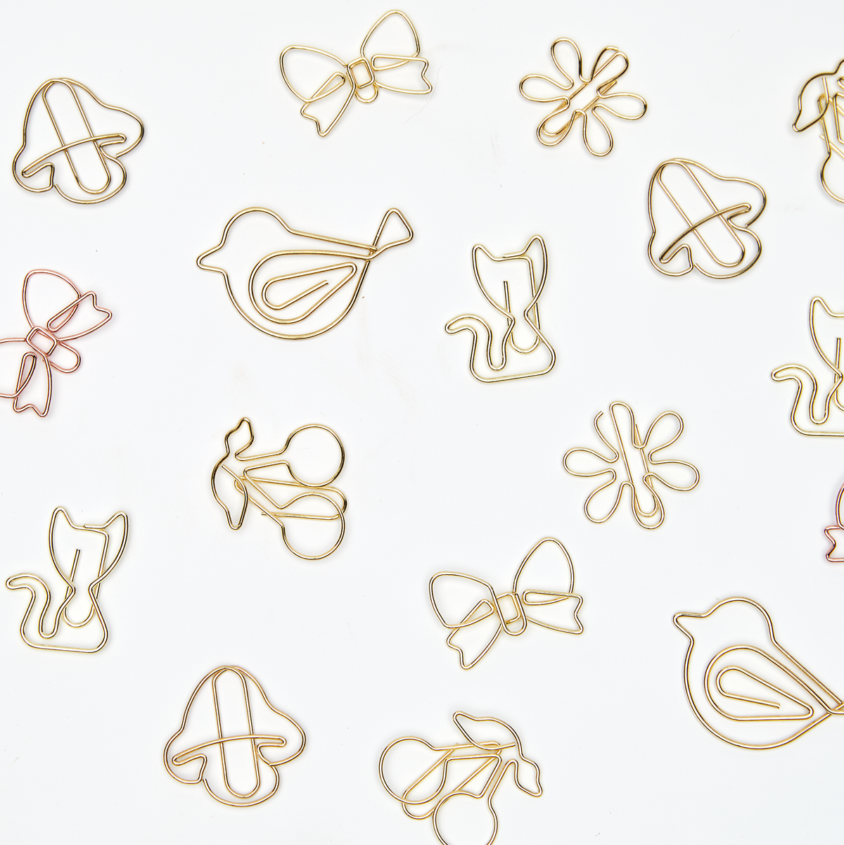 Gold Bows Boxed Paper Clips - Set of 12