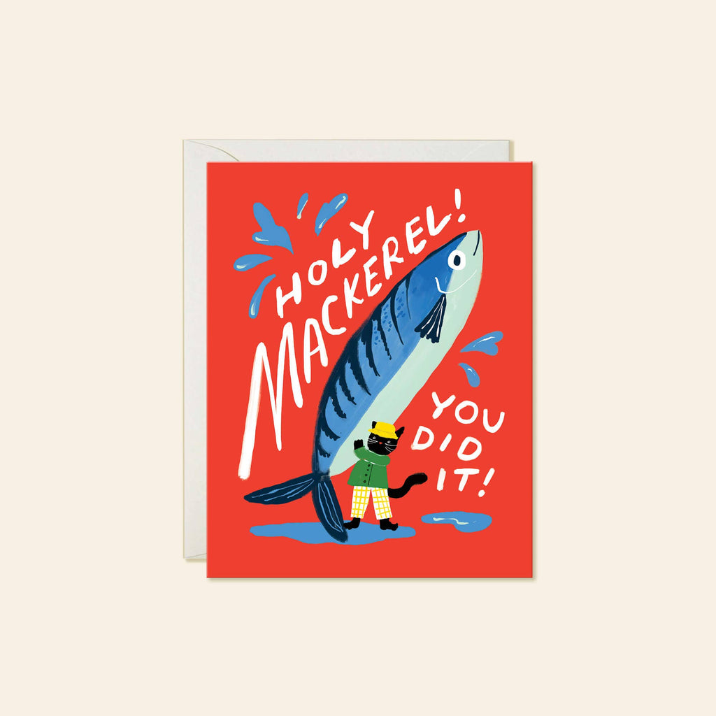Holy Mackerel – Fish Pun Congratulations Card