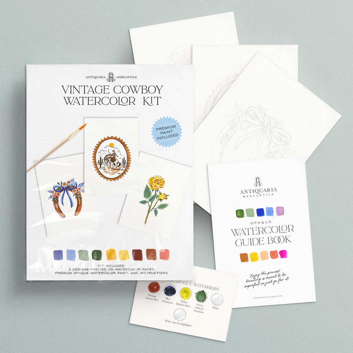 Watercolor Painting Kit: Vintage Cowboy