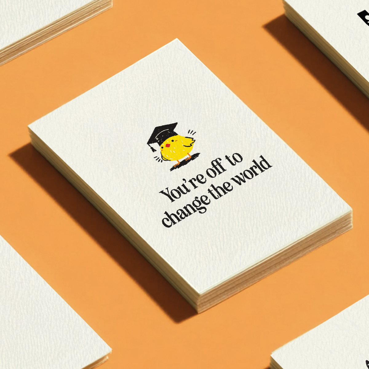 Change the World Chick - A2 Graduation Greeting Card