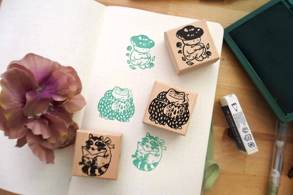 Mushroom Friend Rubber Stamp