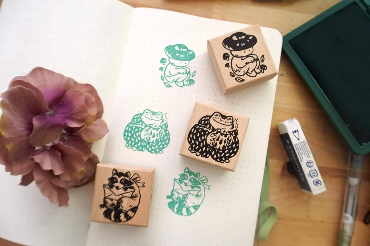 Mushroom Friend Rubber Stamp