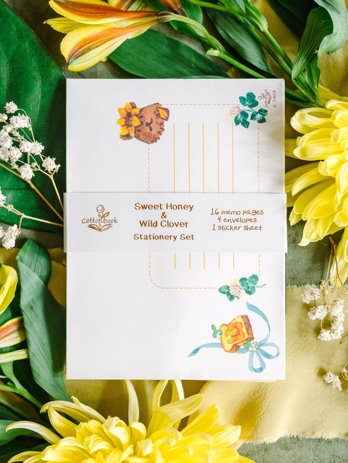 A6 Stationery Set: Sweet Honey & Wild Clover