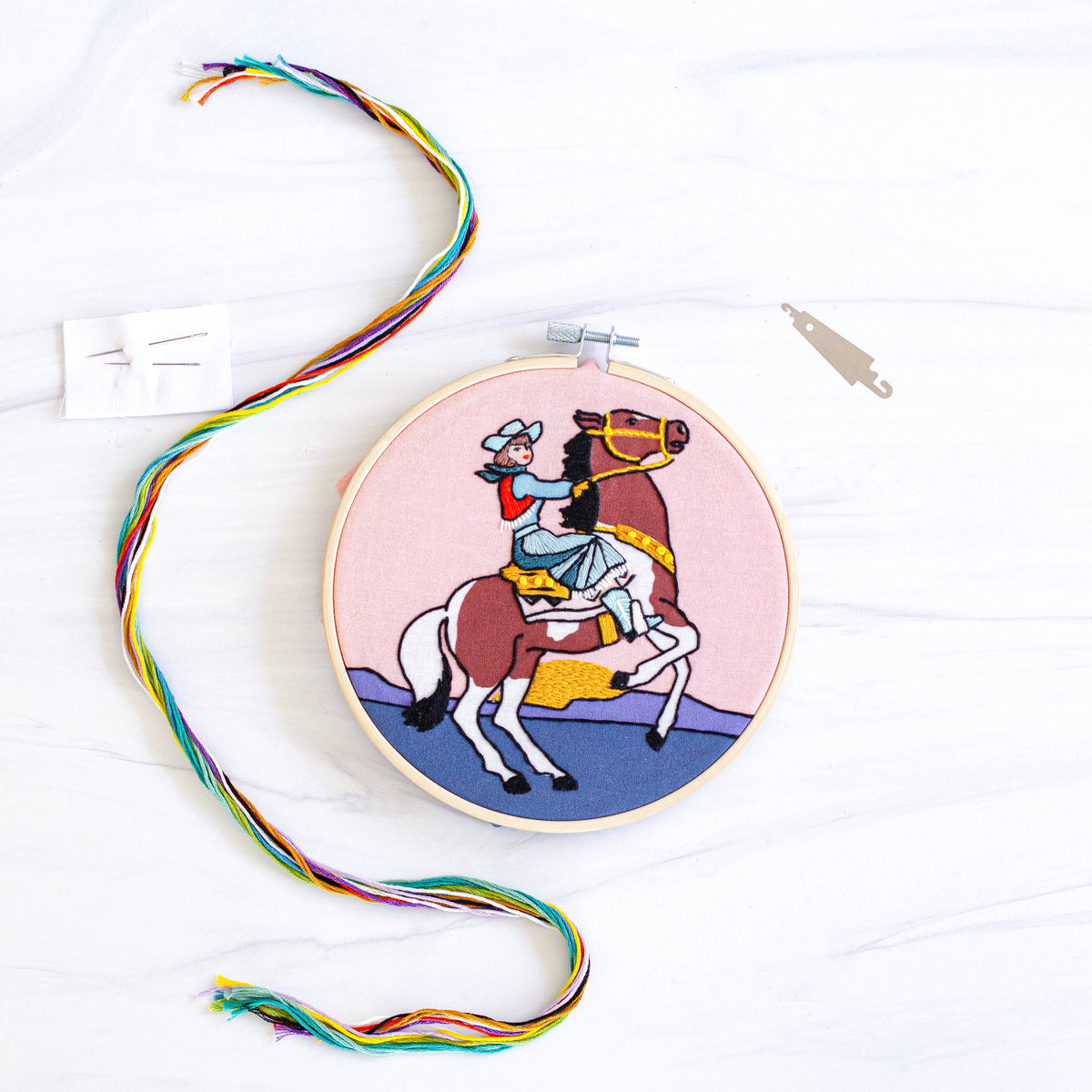 Cowgirl Premium Embroidery Kit, 6 in