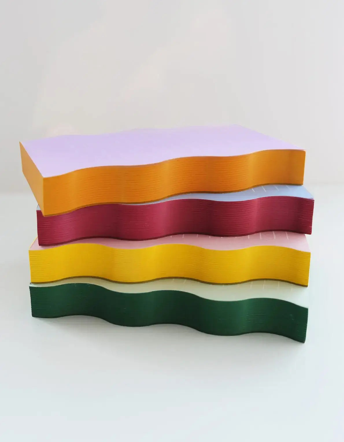 Wavy Shaped Notepad | Mint + Evergreen Edge