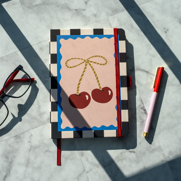 Cherry Bow Hardbound Layflat Notebook Journal HBLFE2510L