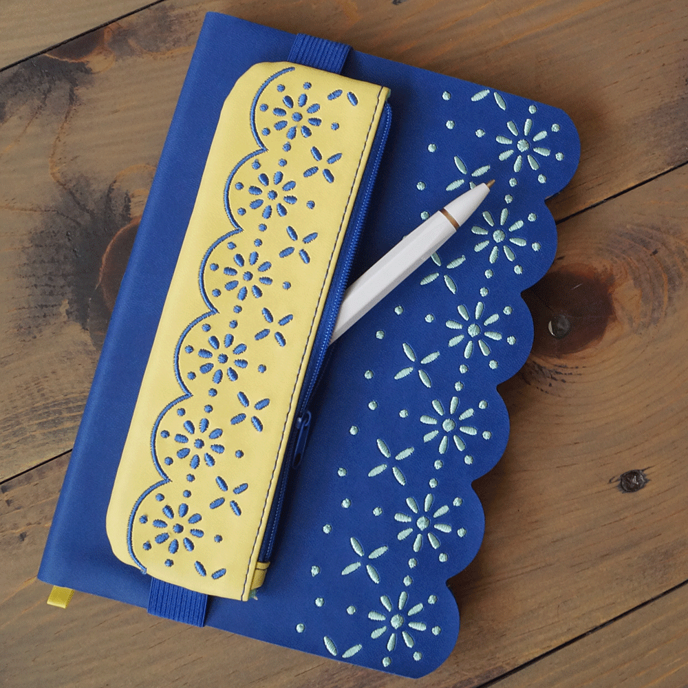 Eyelet Embroidered Notebook Pouch NBPOUCH2532