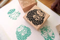 Cozy Frog Rubber Stamp