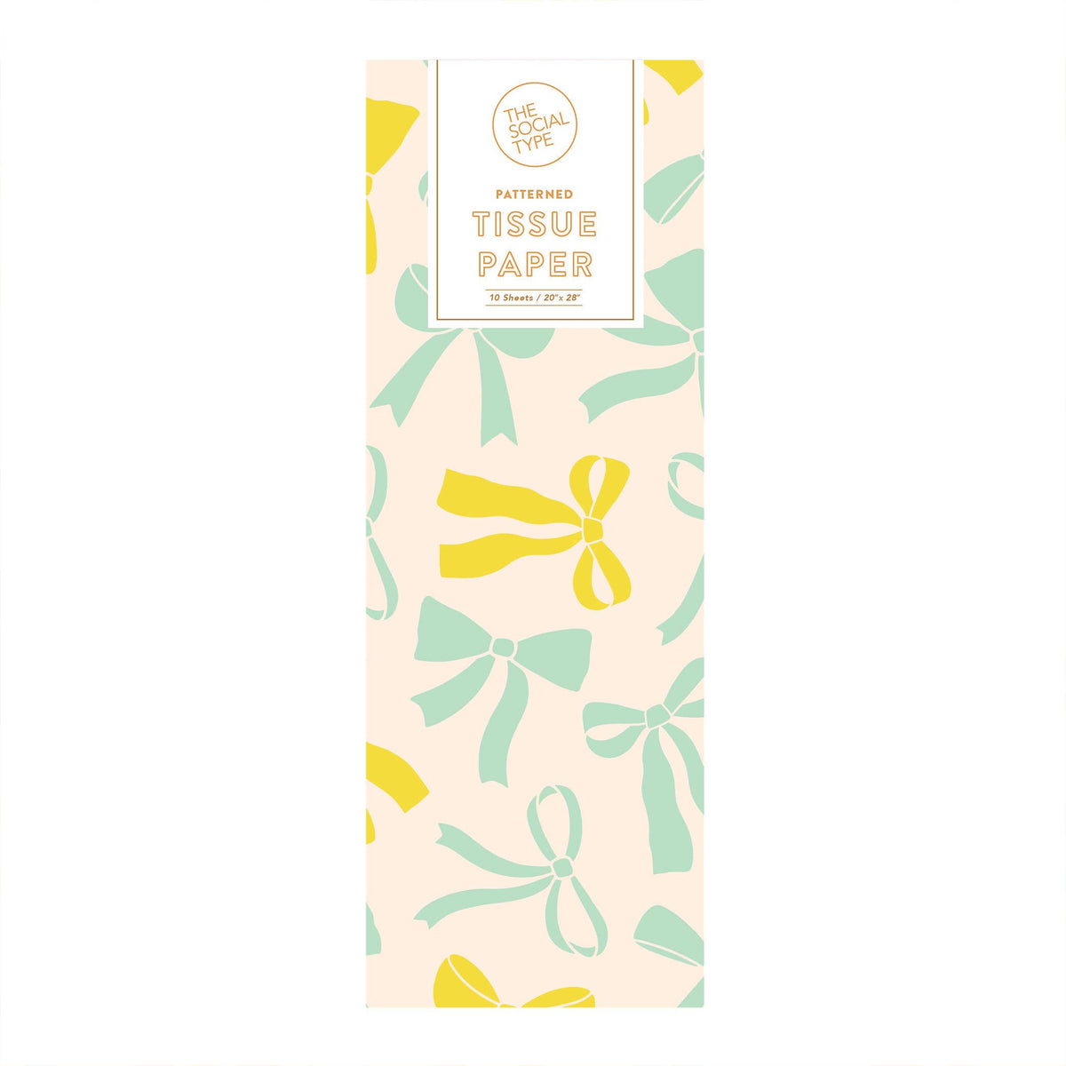 Coquette Mint Ribbon Tissue Paper