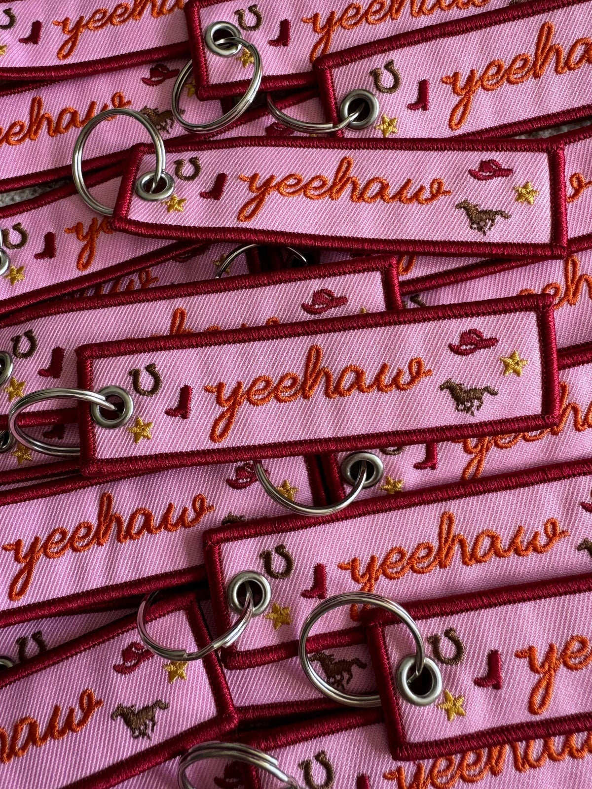 Yeehaw Icon Embroidered Keychain