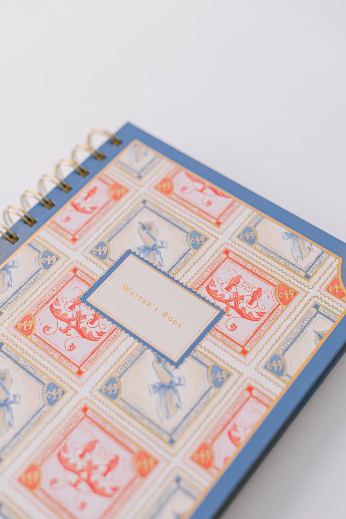 Stamp Pattern Writer's Spiral Notebook