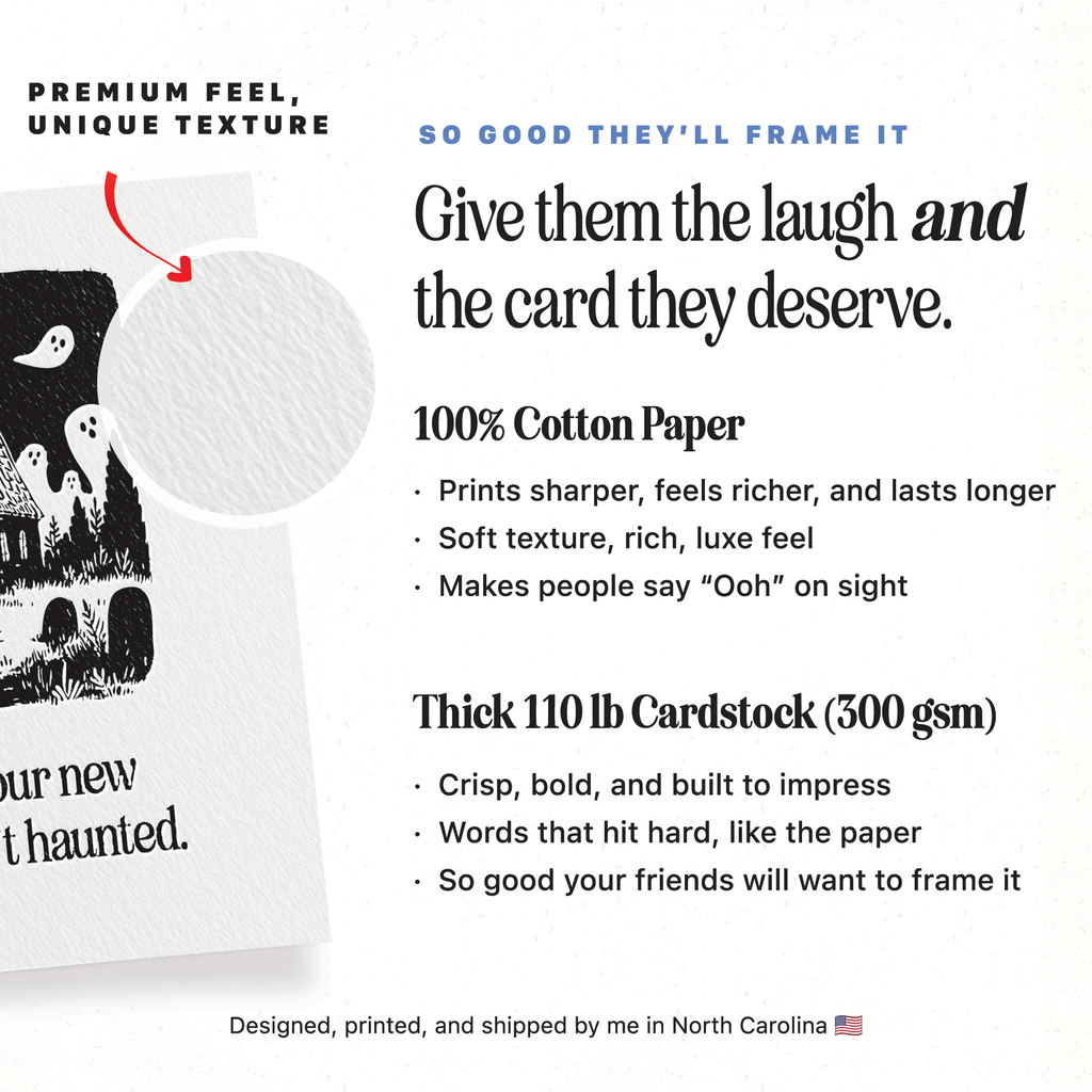 New Home Haunted House - A2 Housewarming Greeting Card