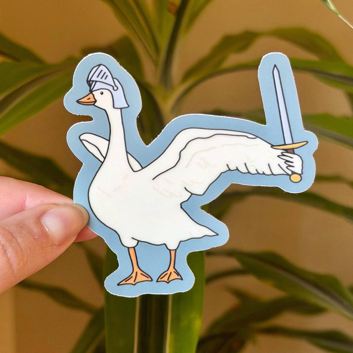 Medieval Knight Goose Whom is Very Silly: Sir Goose Sticker