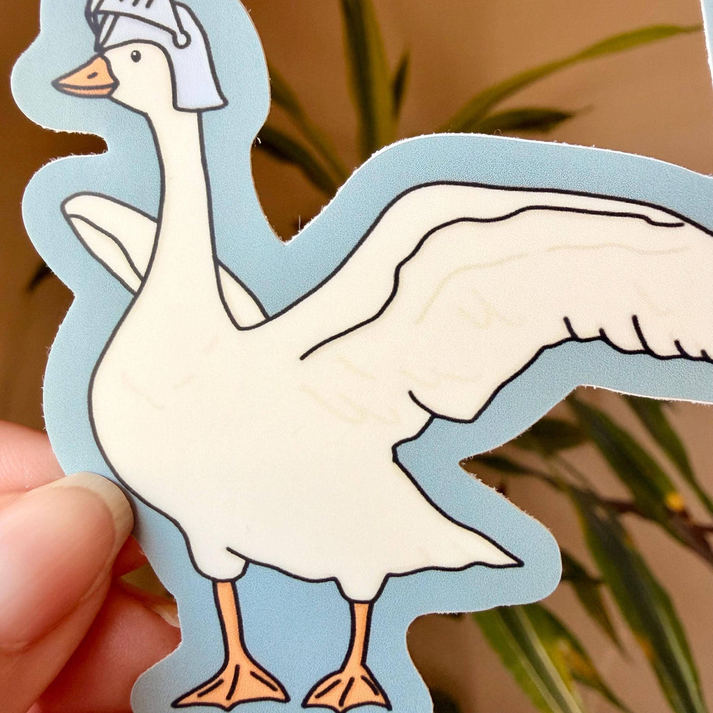 Medieval Knight Goose Whom is Very Silly: Sir Goose Sticker
