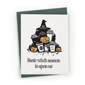 Basic Witch Season - A2 Halloween Greeting Card