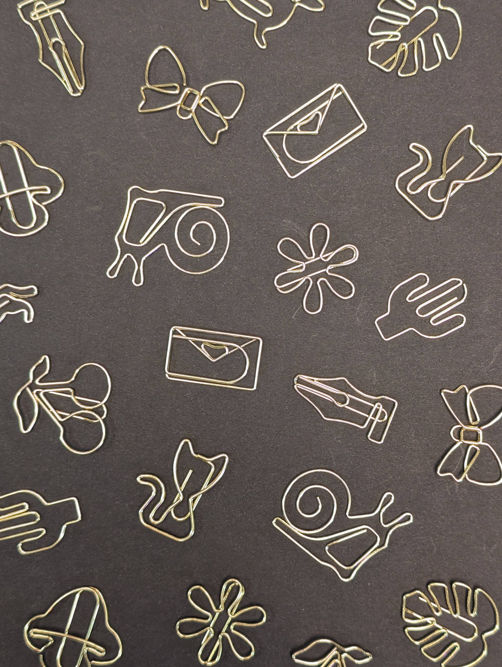 Gold Cats Boxed Paper Clips - Set of 12