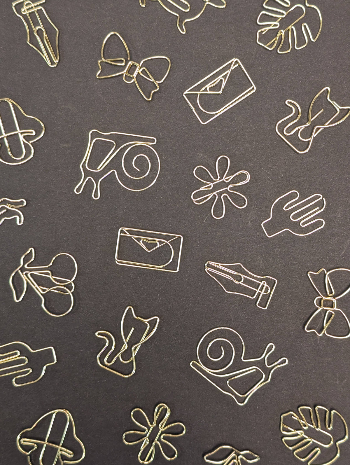 Gold Cats Boxed Paper Clips - Set of 12