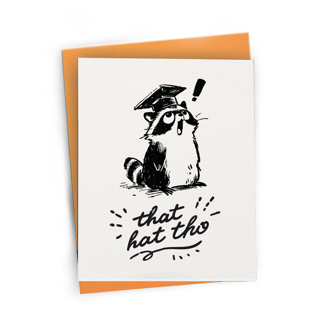 Graduating Raccoon - A2 Greeting Card
