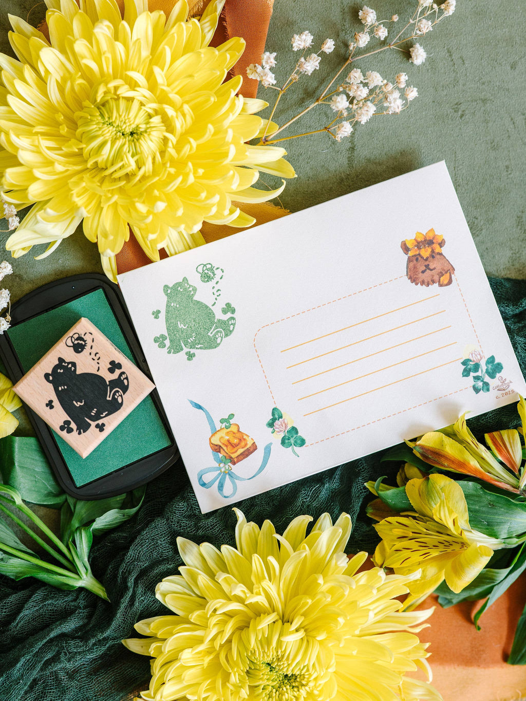 Sweet Honey Bear Rubber Stamp