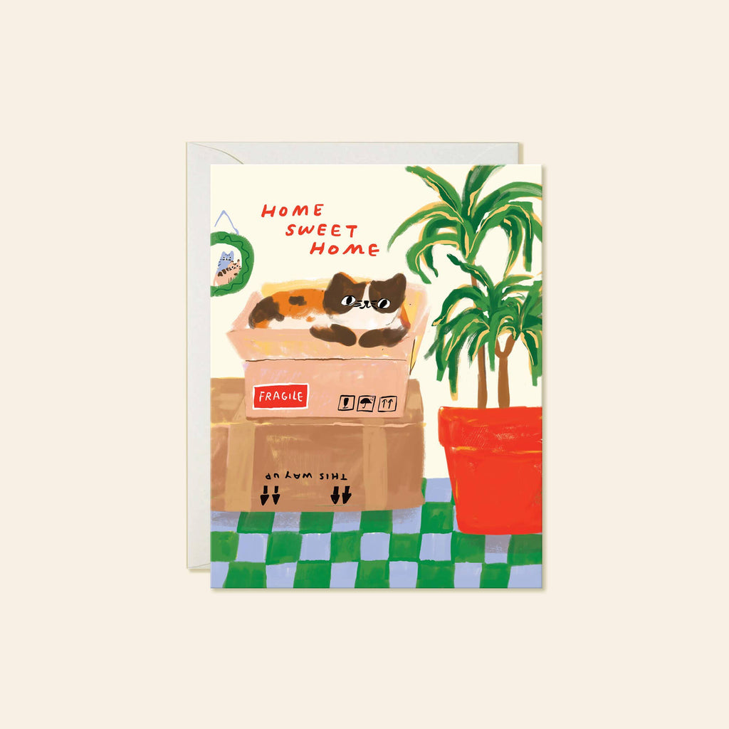 Cat New Home – Cat Housewarming Congratulations Card