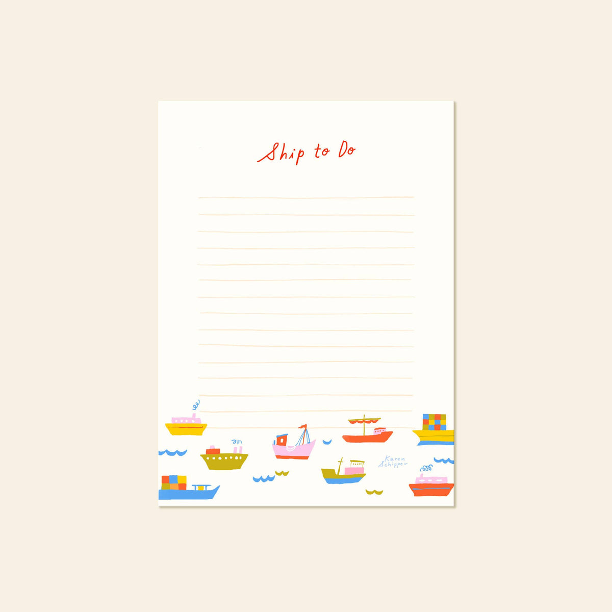 Ship to Do Notepad – Nautical To-Do List Notepad