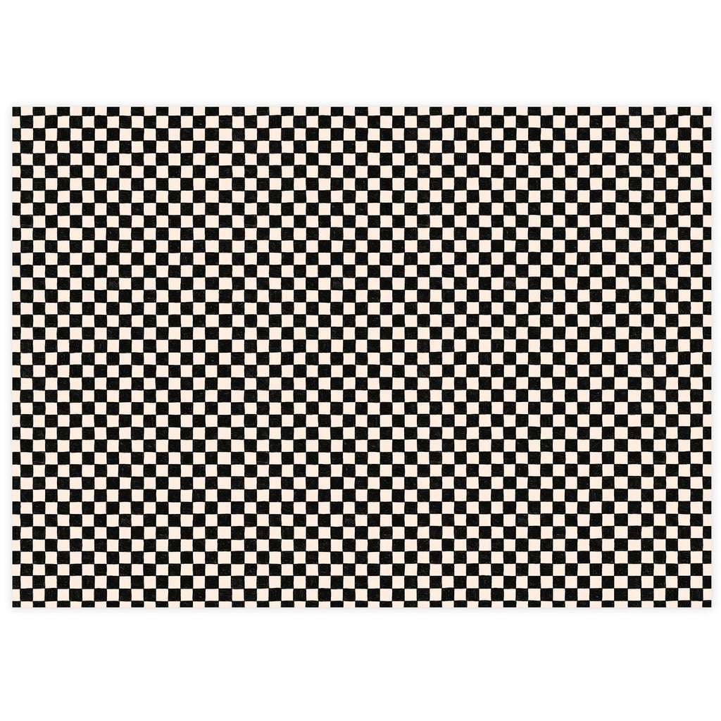 Black Checker Tissue Paper