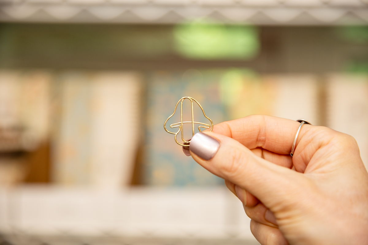 Gold Mushrooms Boxed Paper Clips - Set of 12