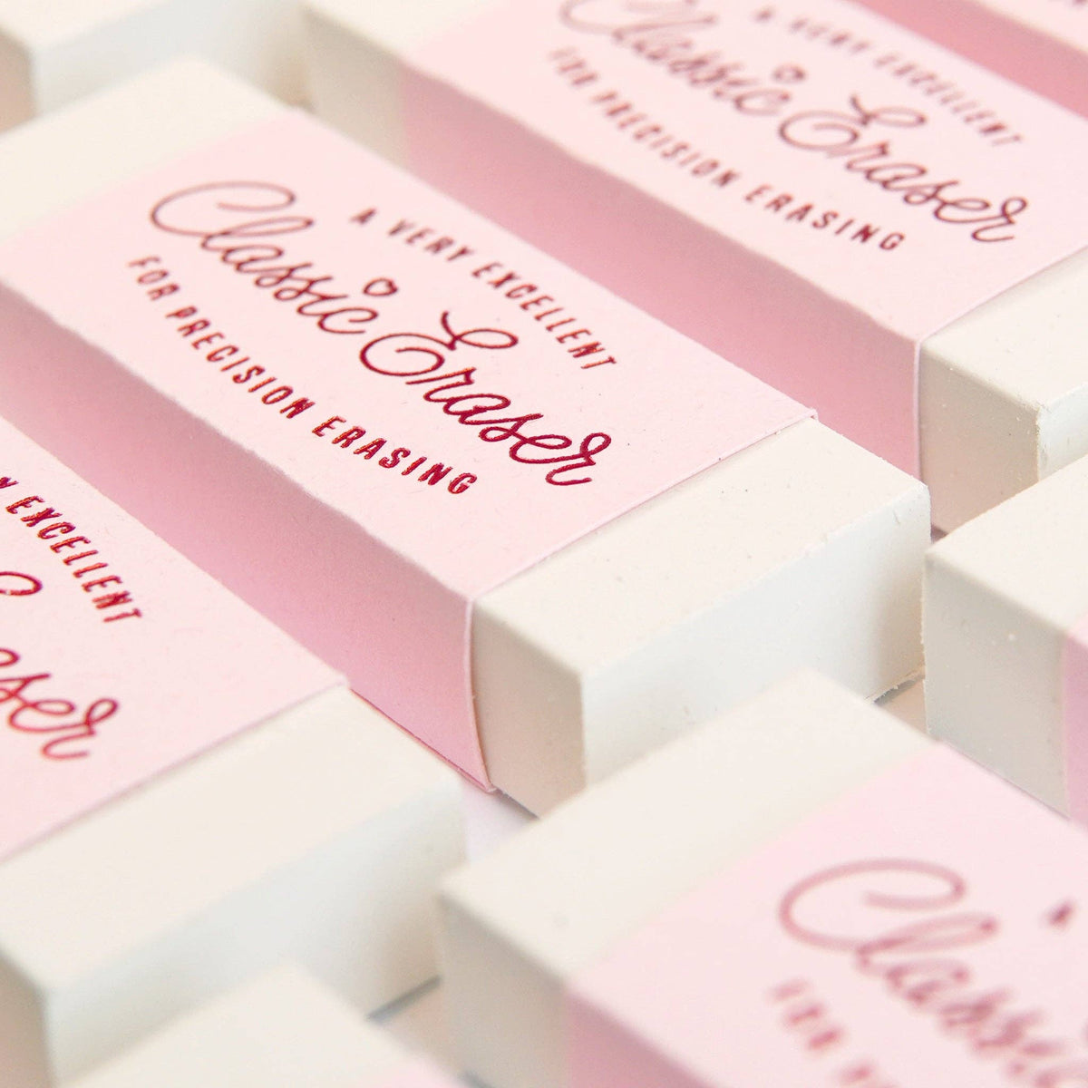 Classic Foil Printed Eraser - Handmade in UK